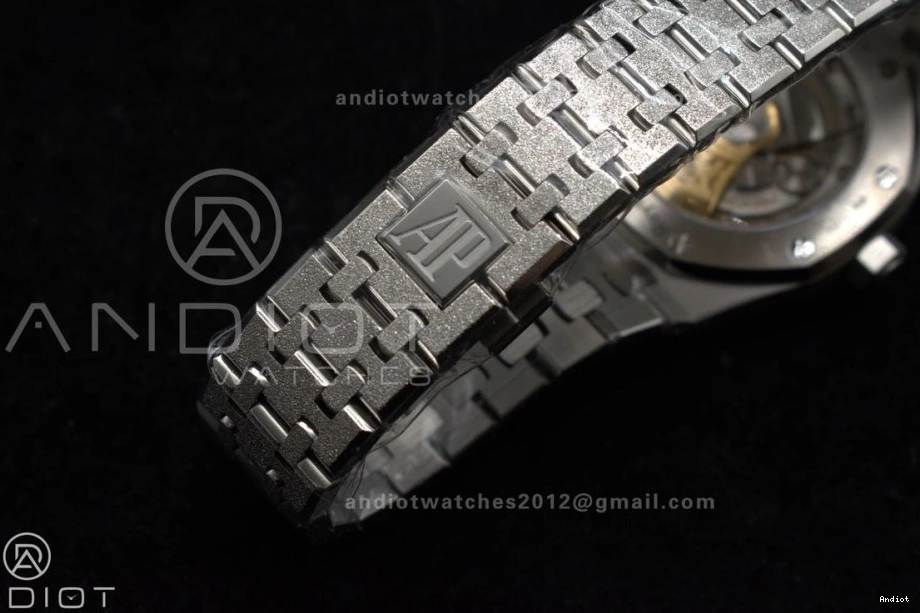 SS Royal Frosted Best Oak Bracelet Grey on Super 1:1 Dial SS SA3120 15454 37mm Clone APSF Edition Textured 0202